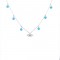 Silver 925 Eye Necklace with White Zirconia and Turquoise ZN1187W