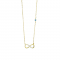 Infinity Silver Necklace with eye and zircon gold plated ZN1428G