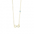 Infinity Silver Necklace with eye and zircon gold plated ZN1428G