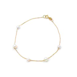Bracelet with Fresh Water Pearl pearls 4.0-5.5mm K14