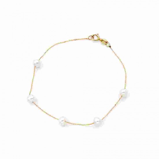 Bracelet with Fresh Water Pearl pearls 5.0-5.5mm K14
