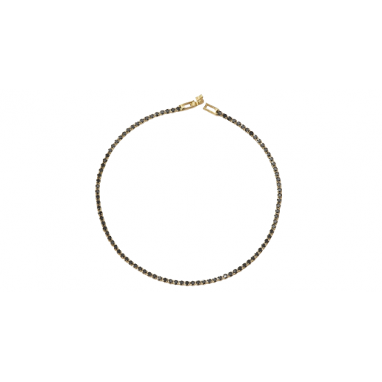 14K Gold Riviera Bracelet With Black Zirconia BP8053
