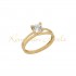 Single Stone Engagement Ring 14K Gold d180