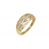 Meander greka 14k Gold Ring with Kumian zircon GRE8030