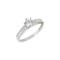 Single stone ring 14 carat white gold d056
