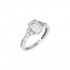 Single Stone 14 Carat Engagement Ring White Gold   d065