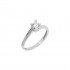 Single Stone Ring 14ct White Gold With Zircon 