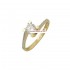 Gold ring with white gold 14k flame design