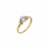 14ct gold single stone ring with zirconia 