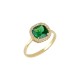 Δαχτυλίδι Αρραβώνα Χρυσό Ροζέτα 14Κ με Πράσινα και Λευκά Ζιρκόνια d072