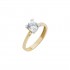 Ring 14ct gold monolith with heart d029