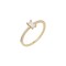 Single Stone Ring 14ct Gold With Zircon 