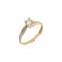 Single Stone Ring 14ct Gold With Zircon 