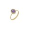 14ct gold rosette ring with amethyst 