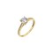 Single stone 14ct gold engagement ring with zirconia 