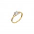 Single stone Engagement ring 14 carat gold infinity 