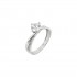 Single stone 14ct white gold engagement ring with zirconia  d092