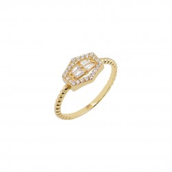 14ct Gold Ring With Zircon 