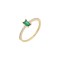 14ct Gold Ring With Green Zirconio 