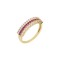 14ct Gold Ring With red - write Zircon D107