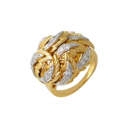 Handmade 18ct Gold Ring Braided Sheets d146