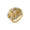 Δαχτυλίδι Χρυσό 18 Καρατίων Φύλλα Πλεγμένα d146