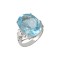 Handmade 18ct Gold Ring With blue topaz d149