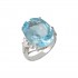 Handmade 18ct Gold Ring With blue topaz d149