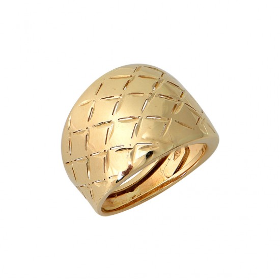 Χειροποίητο   Δαχτυλίδι  Χρυσό  14κ  ιταλικό d179