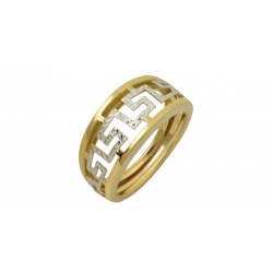 Μαίανδρος greka Χρυσό Δαχτυλίδι 14κ Κουμιαν GRE8032 χειροποίητο 
