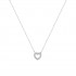14k white gold heart necklace with zirconia k114