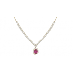 Riviera Gold Necklace With Rosette 14 Carats K81673