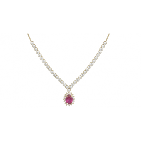 Riviera Gold Necklace With Rosette 14 Carats K81673