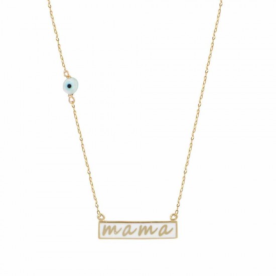 Mama Necklace Gold 14 carats with eye K098