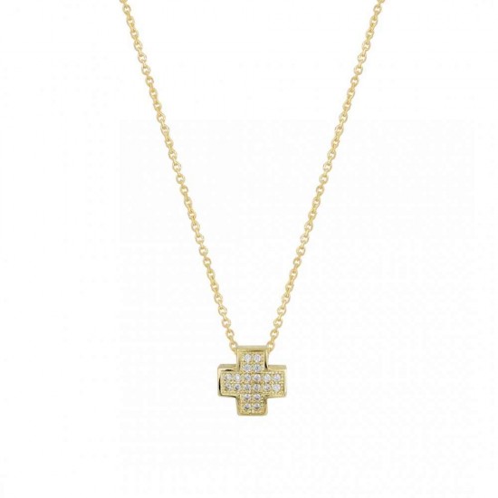 14ct gold cross necklace handmade