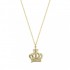 14ct gold crown necklace with zircons