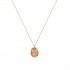 14k gold necklace with topaz and handmade chain