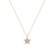 14ct gold star necklace with white zircon 