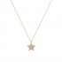 14ct gold star necklace with white zircon 