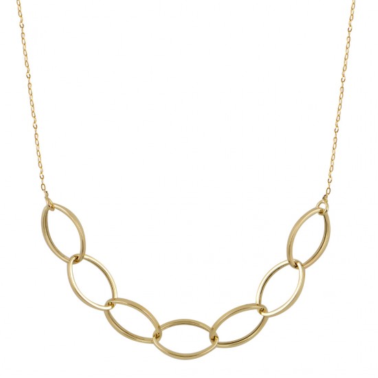 14ct gold necklace with oval designs