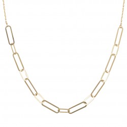 14ct gold necklace with rectangles