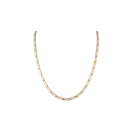 Meandros Greka Gold Necklace 14k Handmade ell8041