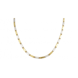 Meandros Greka Gold And White Gold Necklace 14k Handmade ell8042