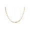 Meandros Greka Gold And White Gold Necklace 14k Handmade ell8042
