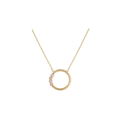 K14 gold necklace with white gold and rose gold K8086