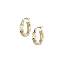 Hoop Earrings Gold Italian design 14K KP8159
