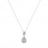 14k white gold star drop necklace with k125 white zircons