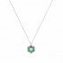 14ct White Gold Necklace Flower With Zircon 