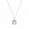 14ct white gold rosette pearl necklace