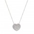 14ct white gold heart necklace with zircon 